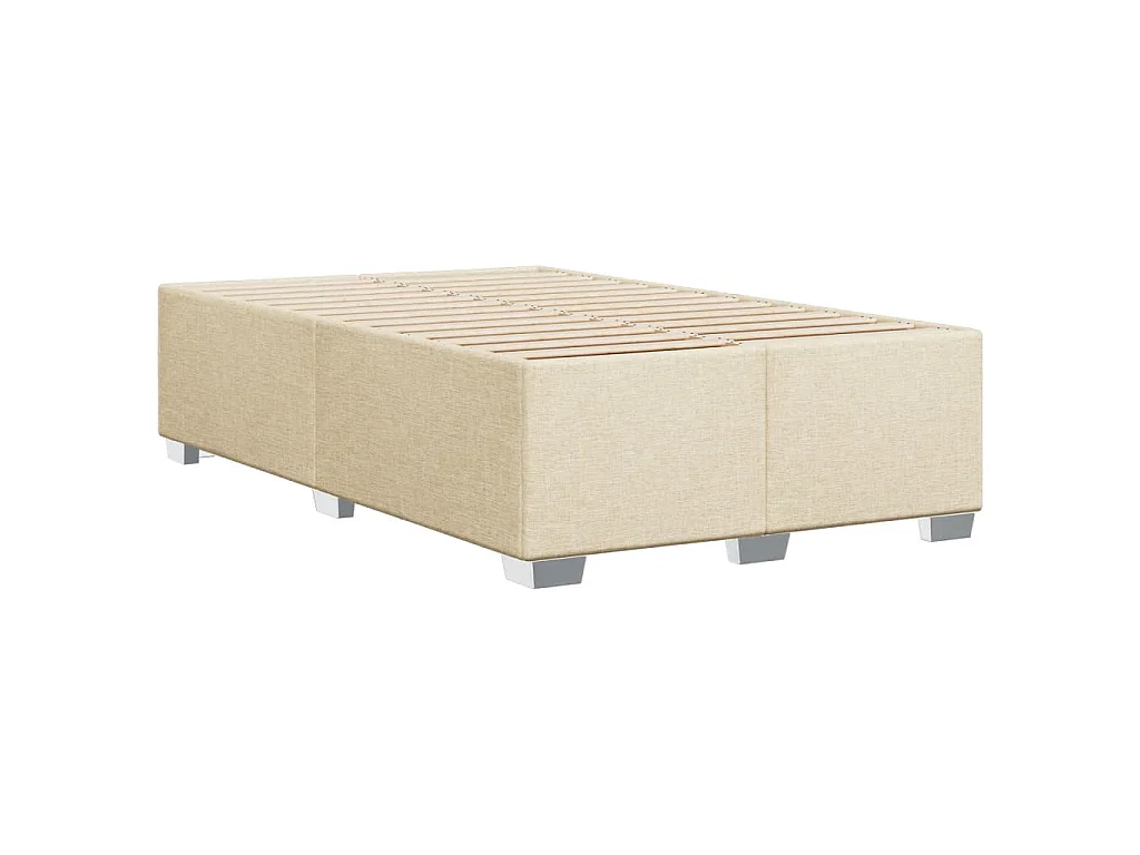 Boxspring met matras stof crèmekleurig 120x200 cm
