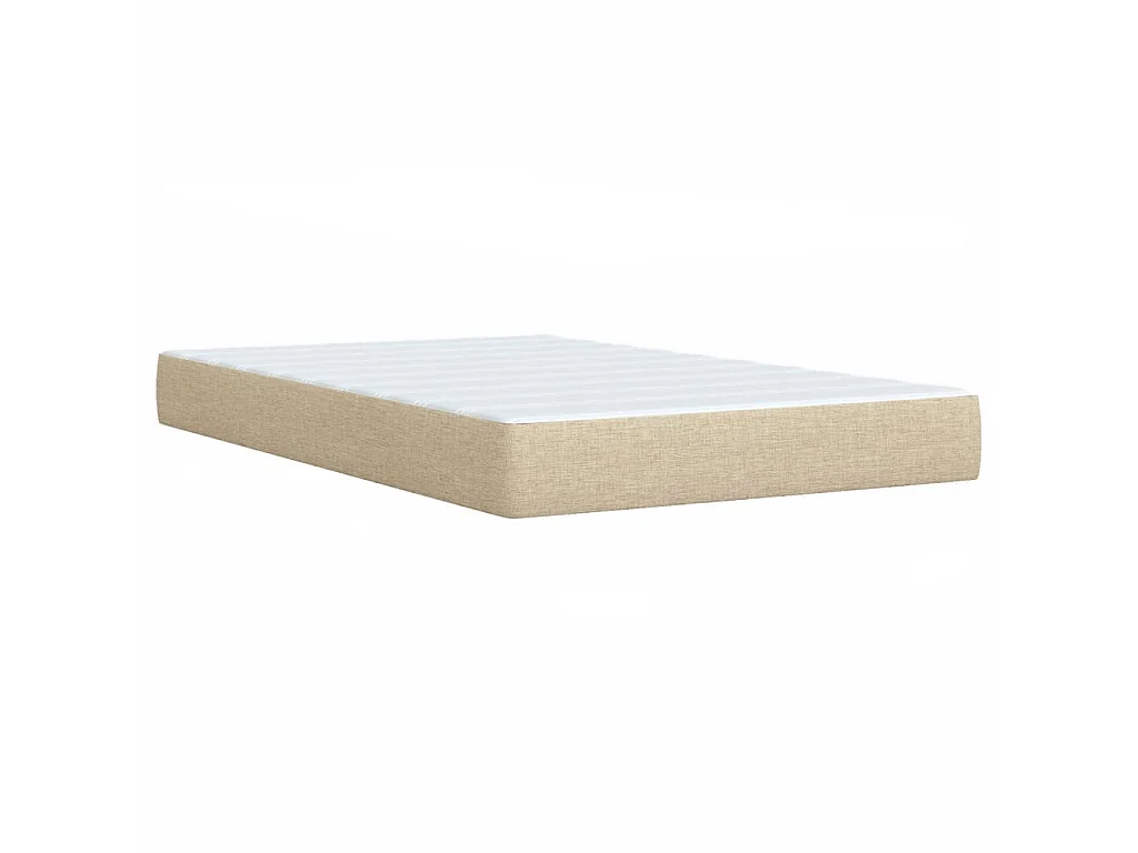 Boxspring met matras stof crèmekleurig 120x200 cm