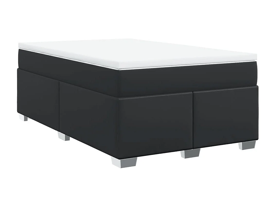 Boxspringbett mit Matratze Schwarz 120x190 cm Kunstleder