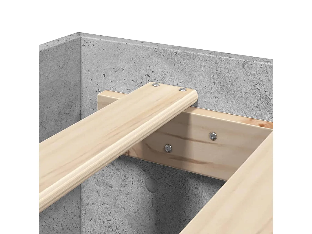 Bedframe zonder matras 180x200 cm spaanplaat betongrijs