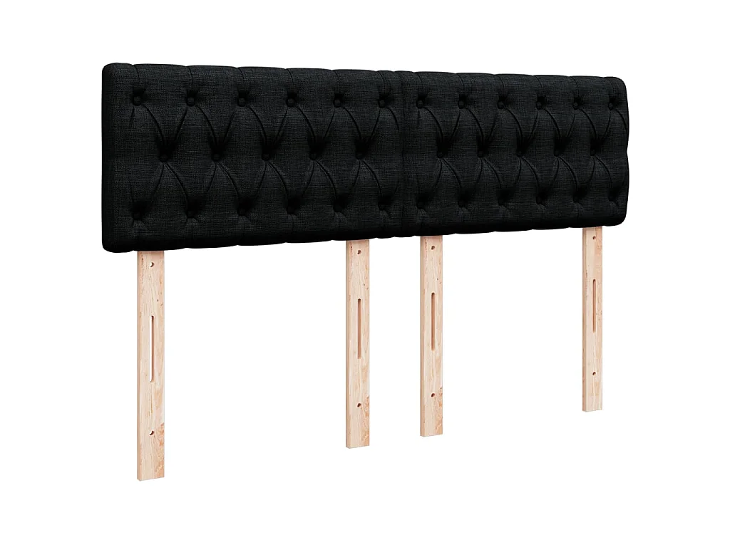 Boxspringbett mit Matratze Schwarz 140x200 cm Stoff