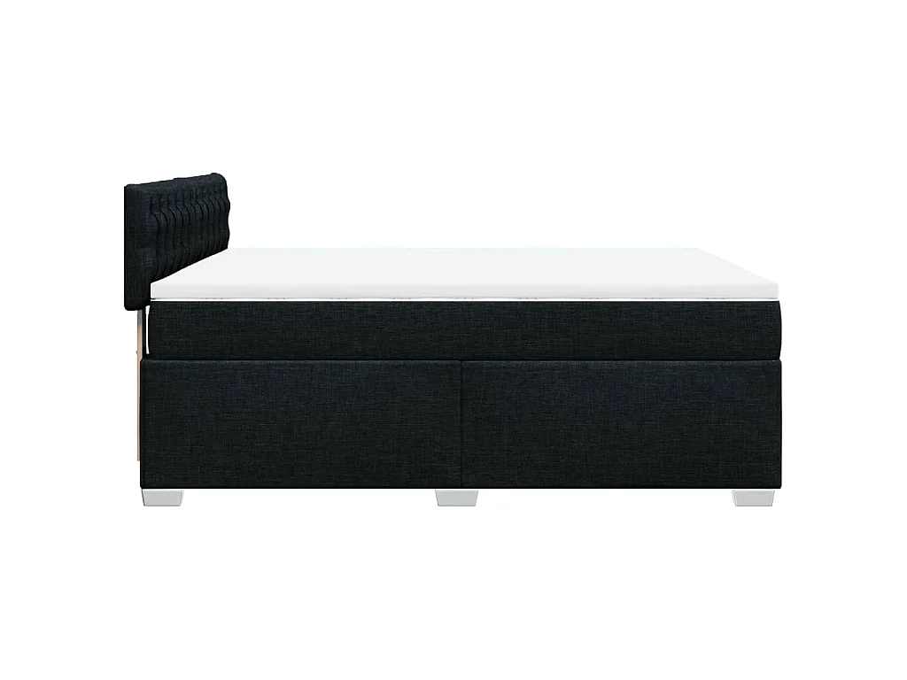 Boxspringbett mit Matratze Schwarz 140x200 cm Stoff