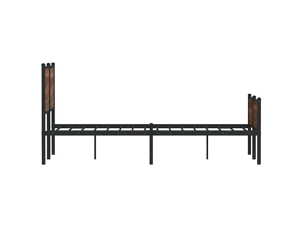 Bedframe zonder matras metaal bruin eikenkleurig 120x190 cm