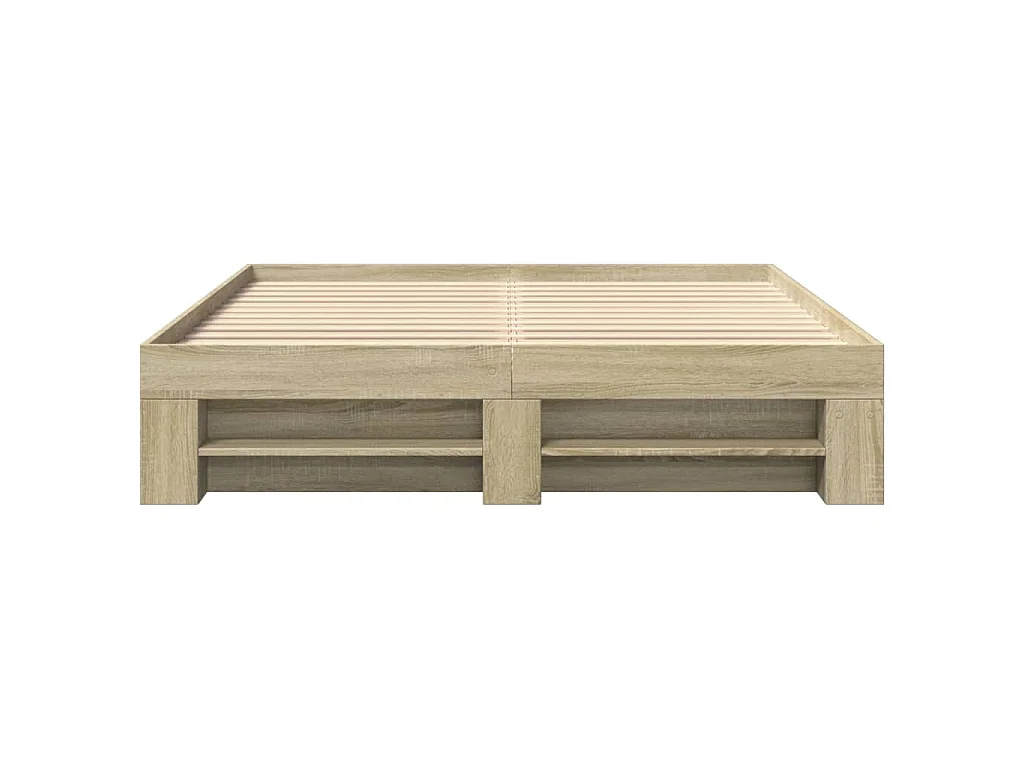 Cadre de lit sans matelas chêne sonoma 150x200 cm