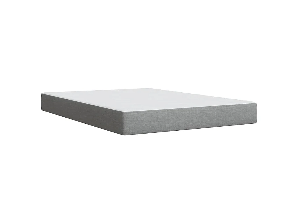 Boxspringbett mit Matratze Hellgrau 140x190 cm Stoff