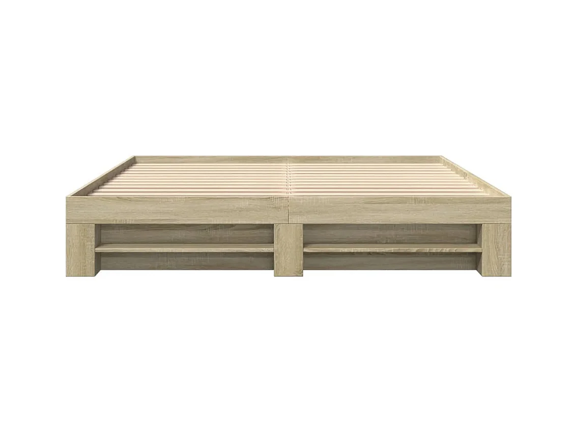 Cadre de lit sans matelas chêne sonoma 180x200 cm