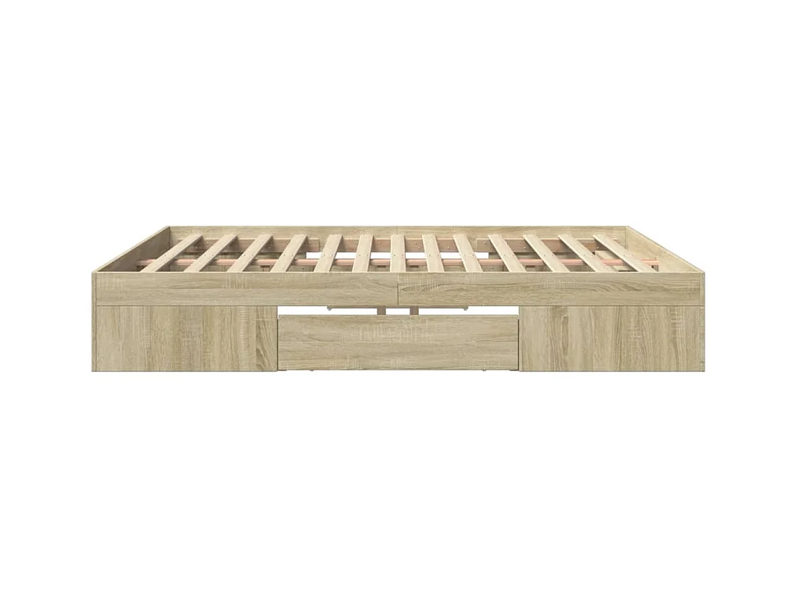Cadre de lit sans matelas chêne sonoma 180x200 cm