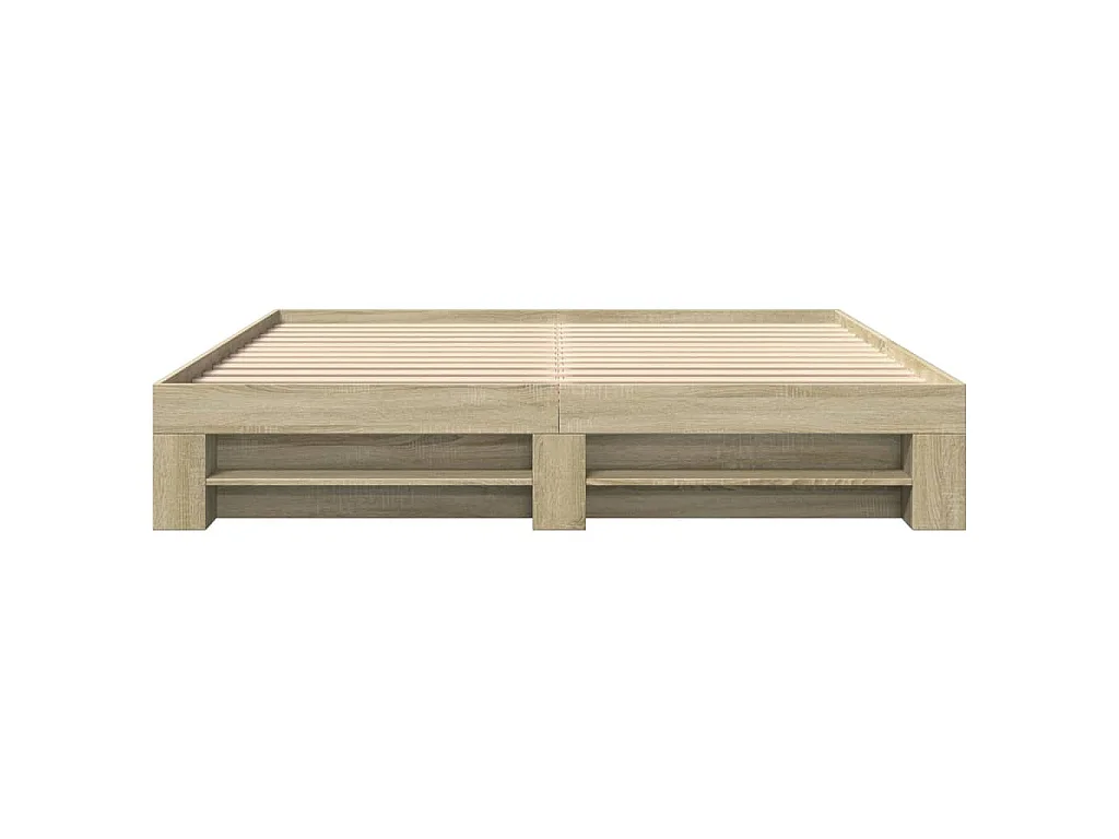 Cadre de lit sans matelas chêne sonoma 180x200 cm
