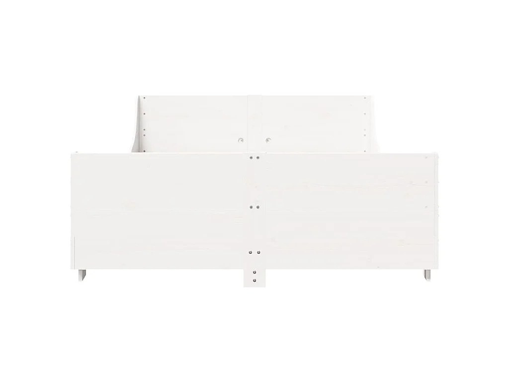 Cadre de lit sans matelas blanc 135x190 cm bois de pin massif