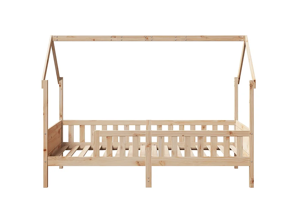 Cama infantil formato casa 90x190 cm madeira de pinho maciça