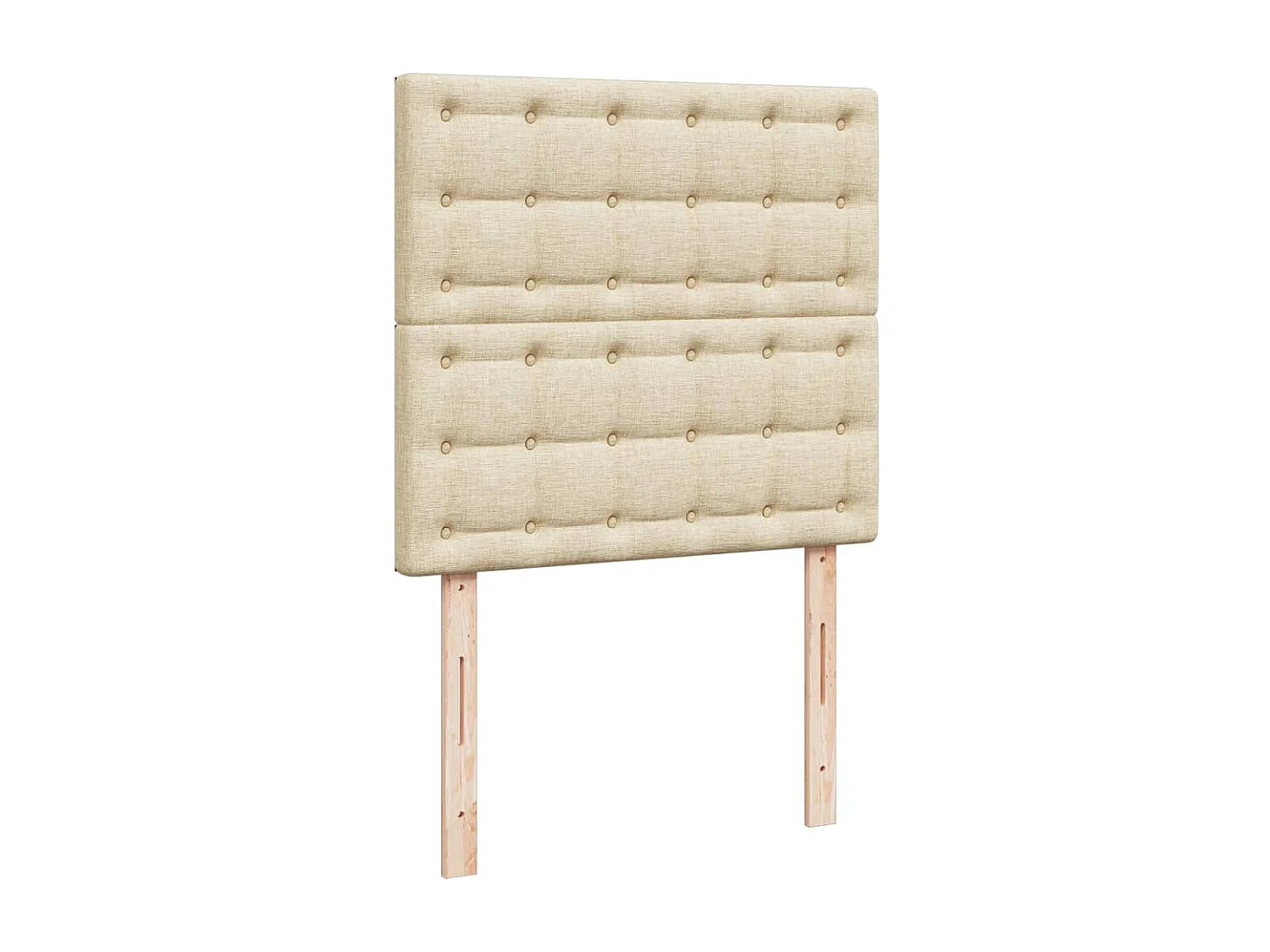 Boxspring met matras stof crèmekleurig 90x190 cm