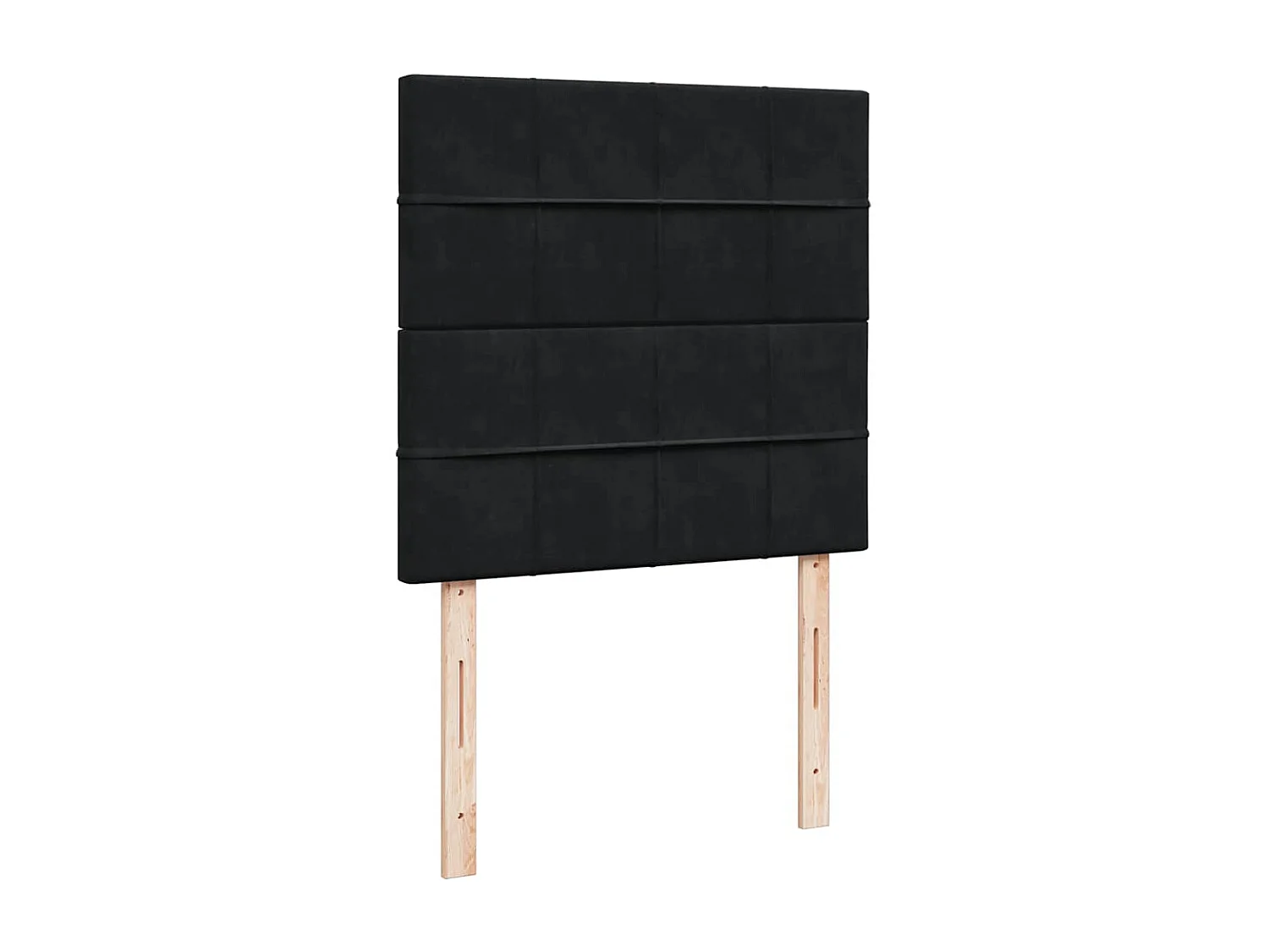 Sommier à lattes de lit avec matelas Noir 100x200 cm Velours