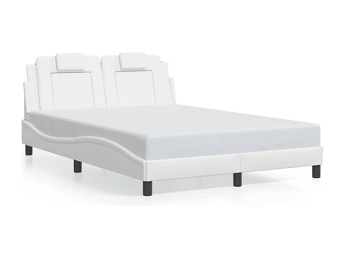 Bedframe "Viana" zonder matras kunstleer wit 140x190 cm