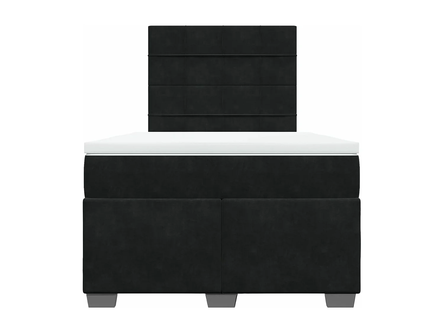 Boxspring met matras fluweel zwart 120x200 cm