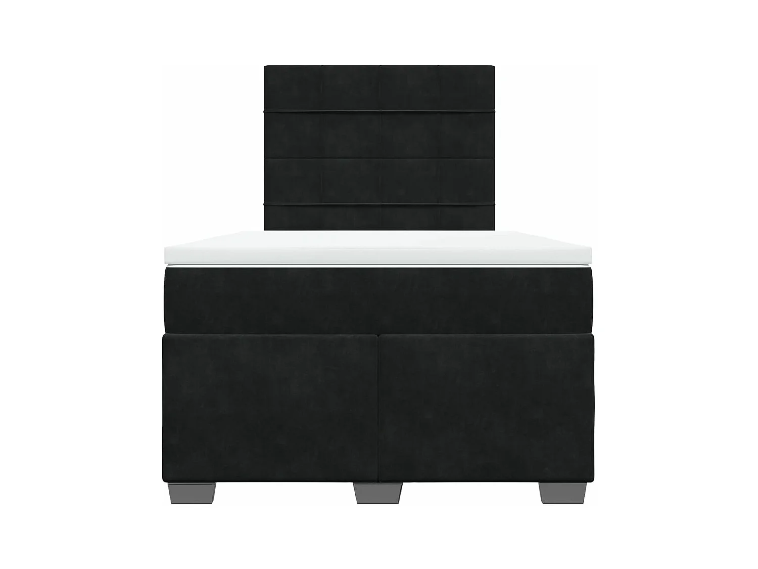 Boxspring met matras fluweel zwart 120x200 cm