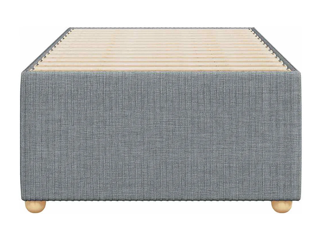 Cadre de lit sans matelas gris clair 90x190 cm tissu