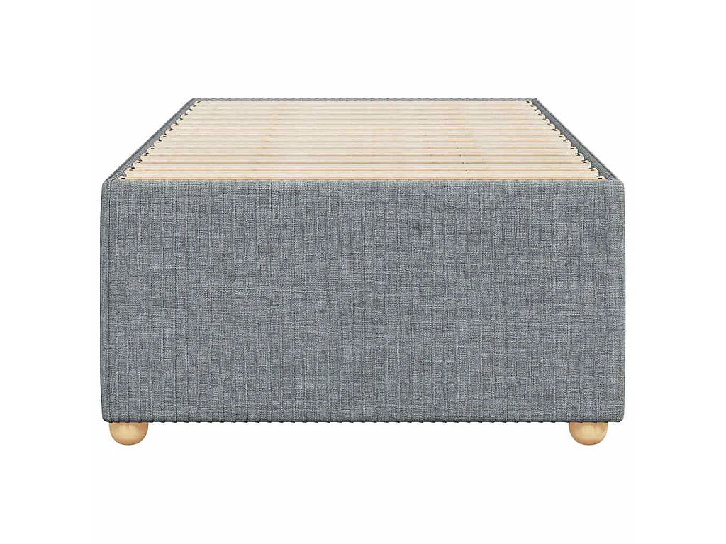 Cadre de lit sans matelas gris clair 90x190 cm tissu