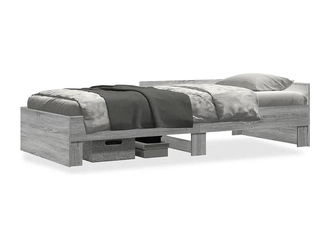 Giroletto Grigio Sonoma 90x190 cm in Legno Multistrato