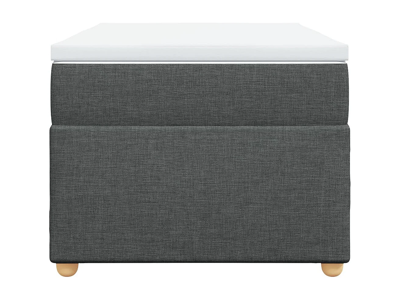 Sommier à lattes de lit avec matelas Gris foncé 90x200 cm Tissu