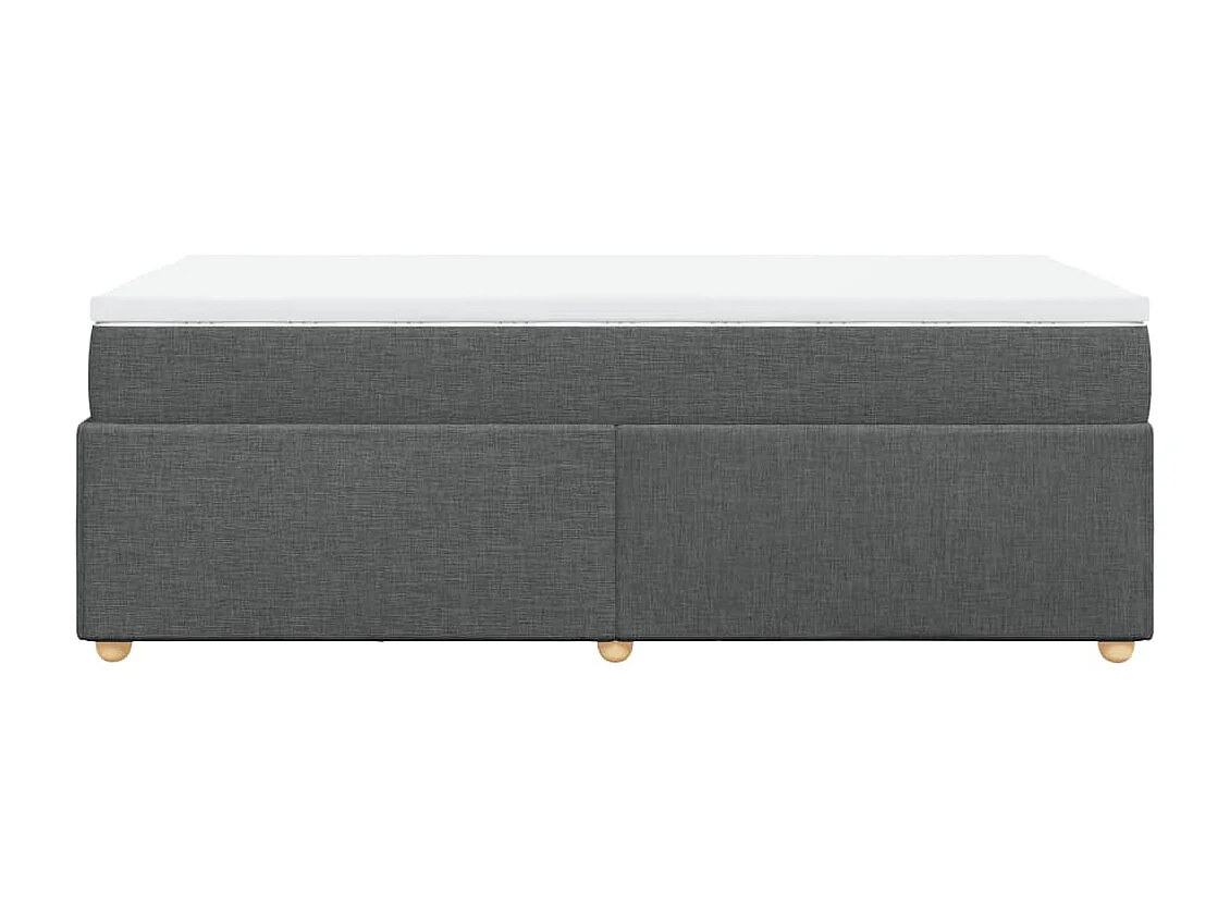 Boxspringbett mit Matratze Dunkelgrau 90x200 cm Stoff