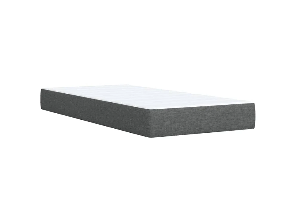 Boxspring met matras stof donkergrijs 90x200 cm