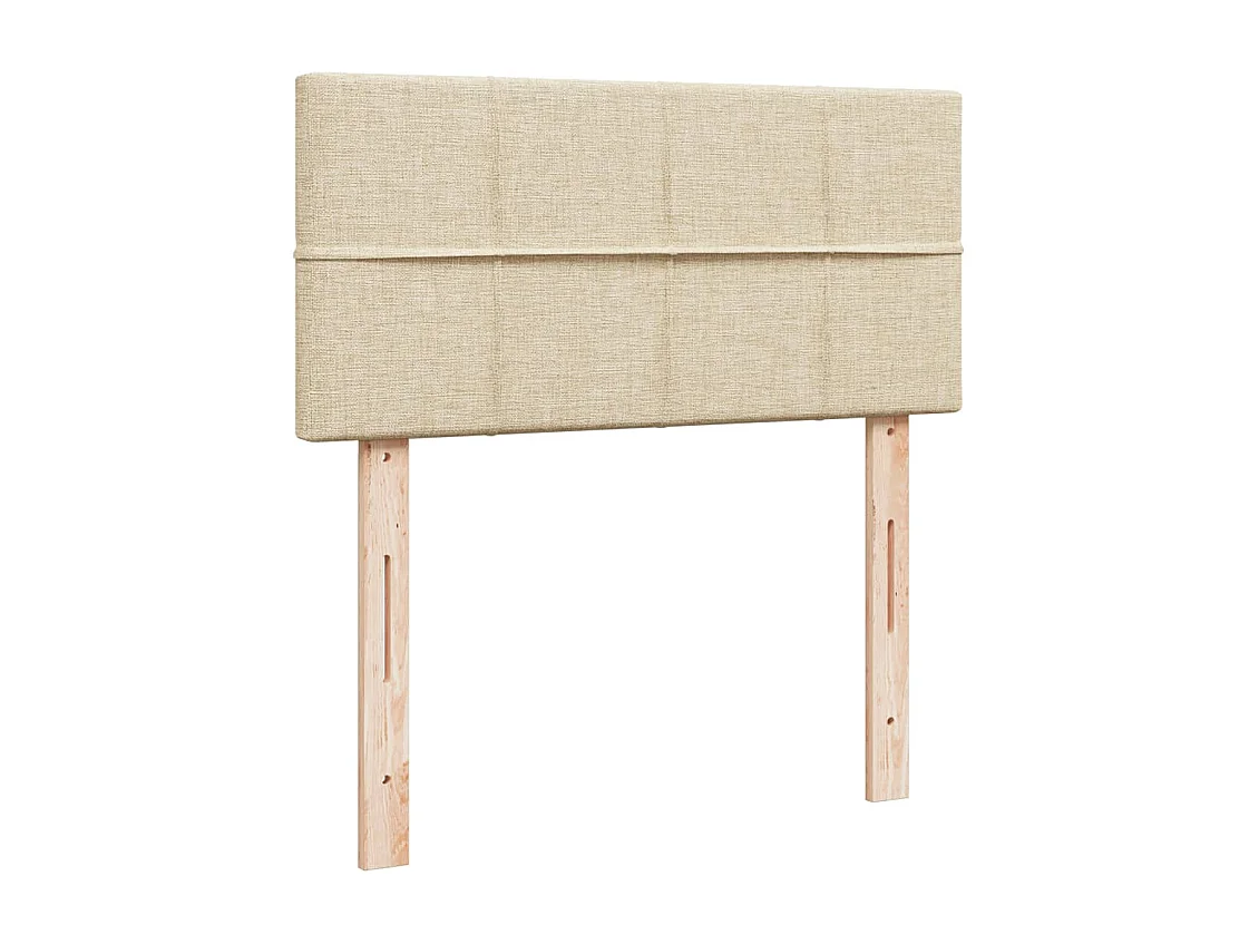 Giroletto a Molle con Materasso Crema 90x190 cm in Tessuto