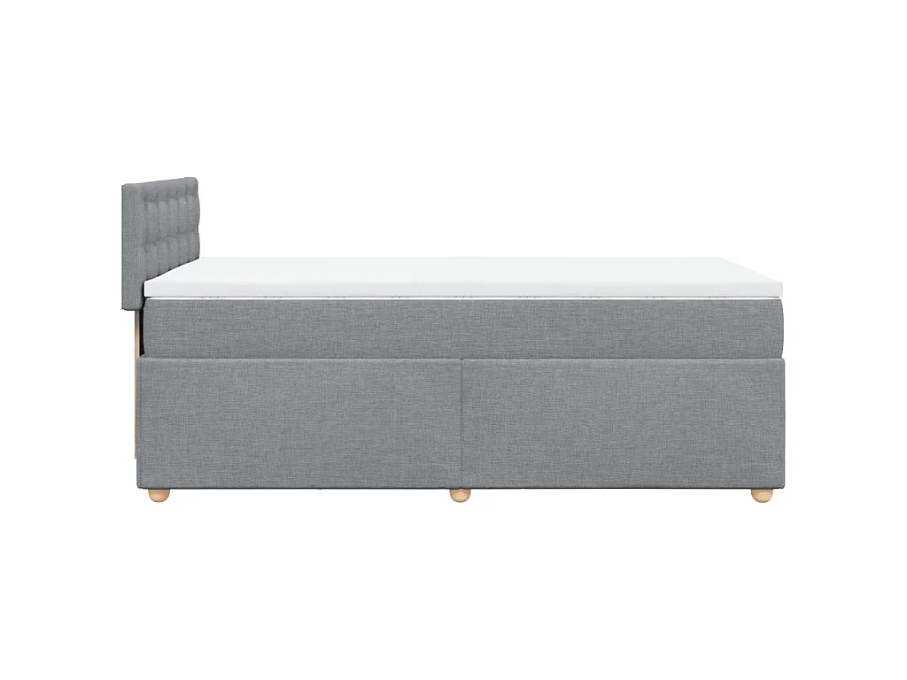 Boxspring met matras stof lichtgrijs 100x200 cm