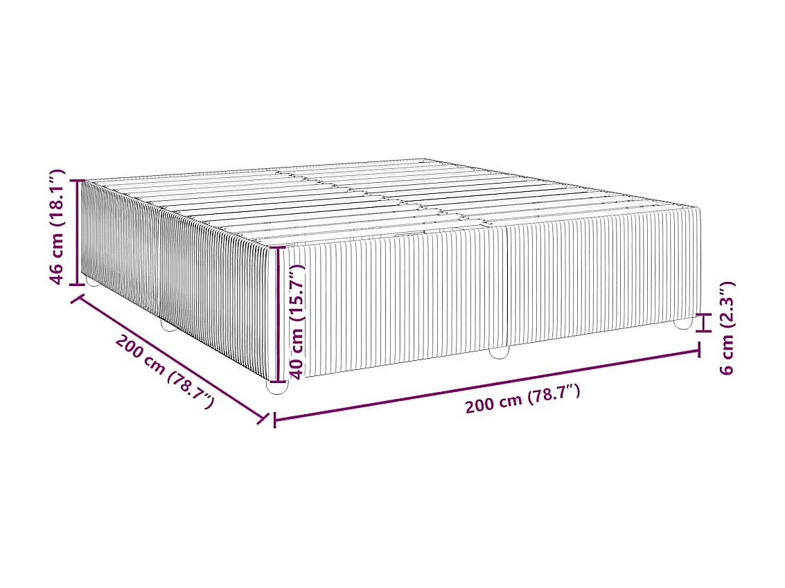 Bettgestell Rosa 200x200 cm Samt