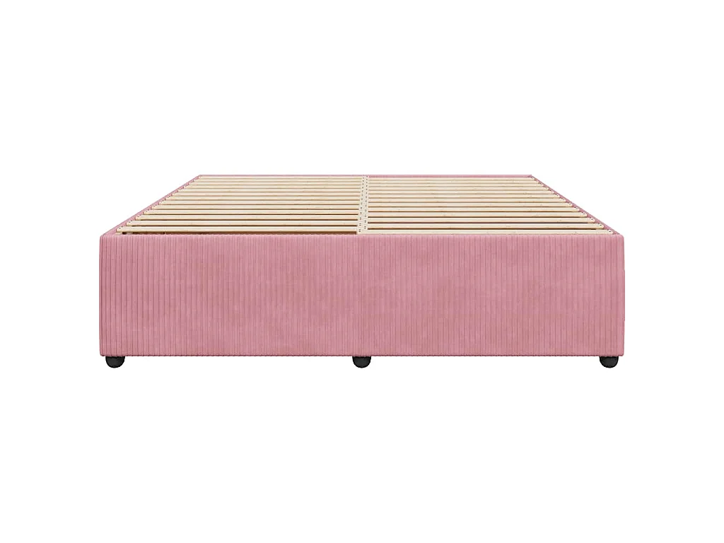 Bedframe fluweel roze 200x200 cm