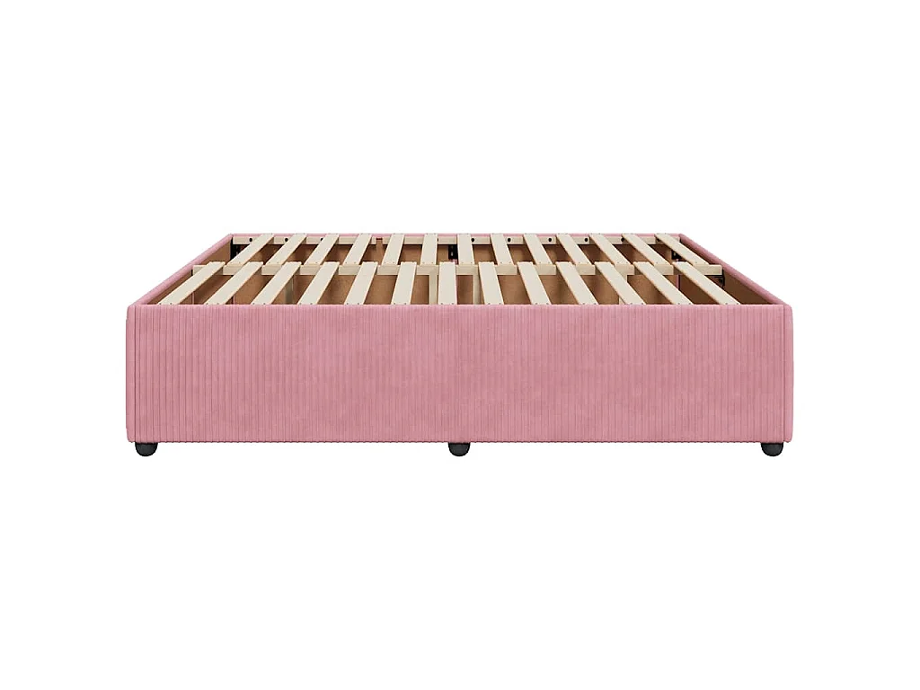 Bedframe fluweel roze 200x200 cm
