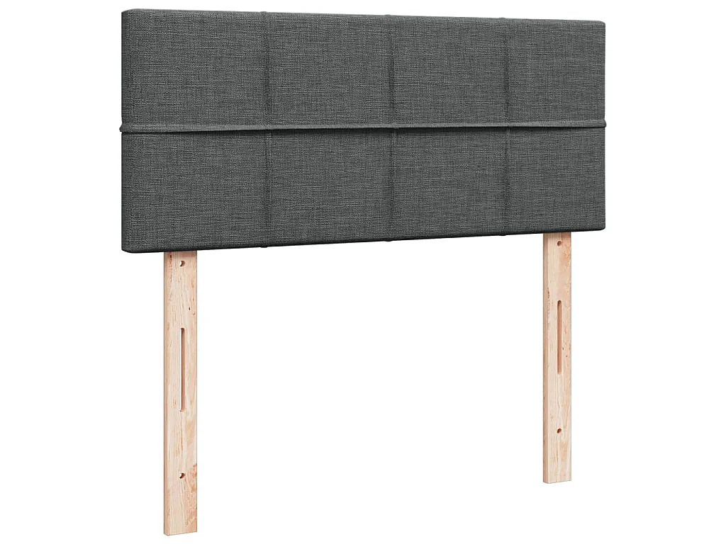 Boxspringbett mit Matratze Dunkelgrau 120x190 cm Stoff