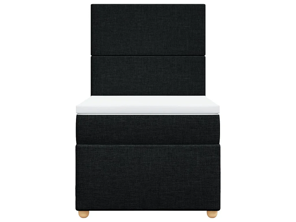 Giroletto a Molle con Materasso Nero 90x200 cm in Tessuto