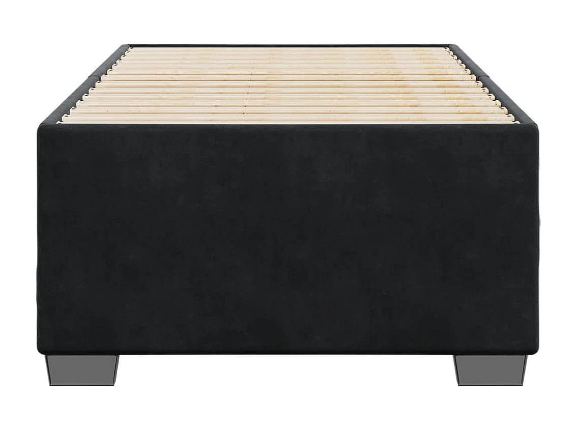Cadre de lit sans matelas noir 100x200 cm velours