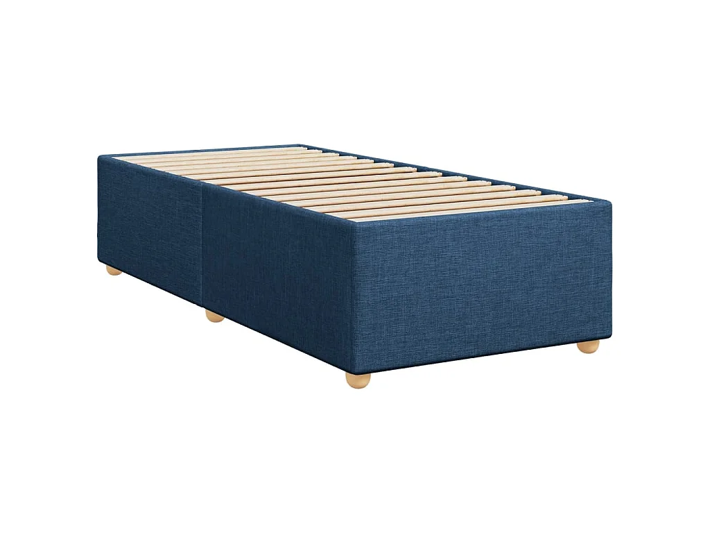 Boxspring met matras stof blauw 80x200 cm