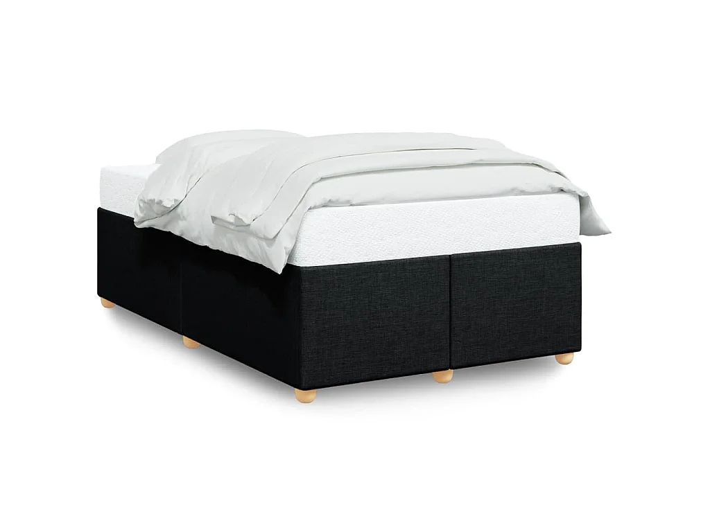 Cadre de lit sans matelas noir 120x200 cm tissu