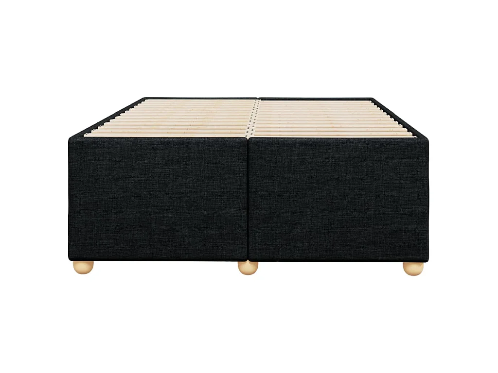 Cadre de lit sans matelas noir 120x200 cm tissu
