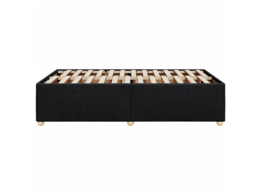 Cadre de lit sans matelas noir 120x200 cm tissu