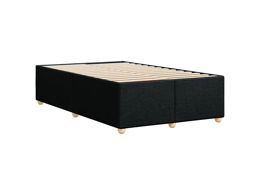 Cadre de lit sans matelas noir 120x200 cm tissu