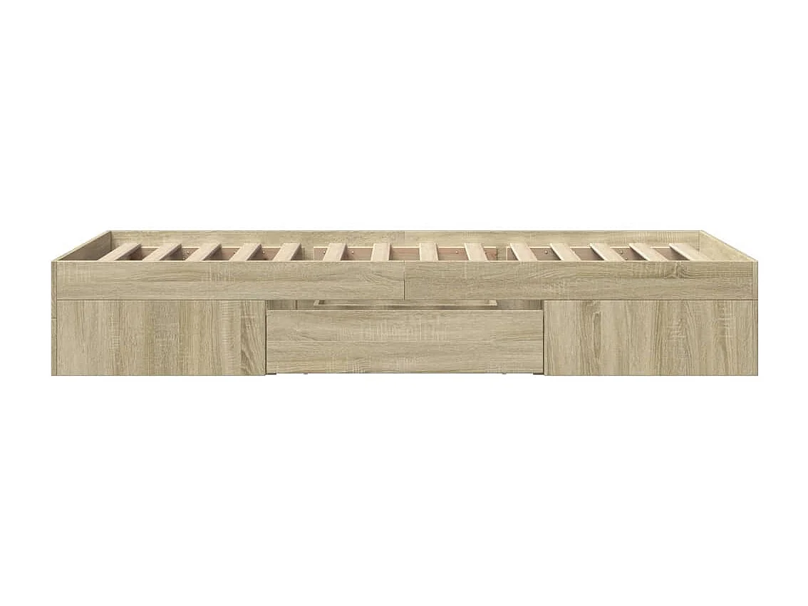 Bettgestell ohne Matratze Sonoma-Eiche 90x200 cm Holzwerkstoff
