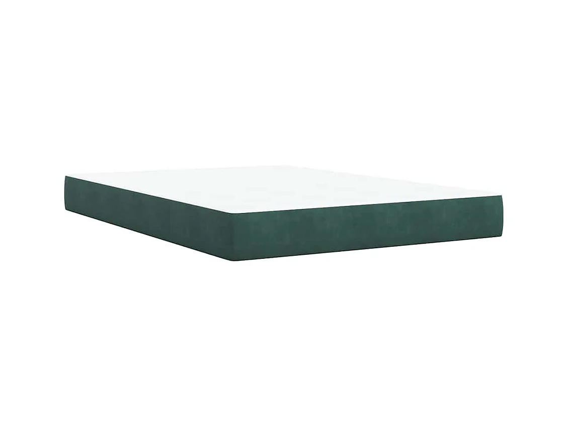 Sommier à lattes de lit et matelas Vert foncé 160x200cm Velours