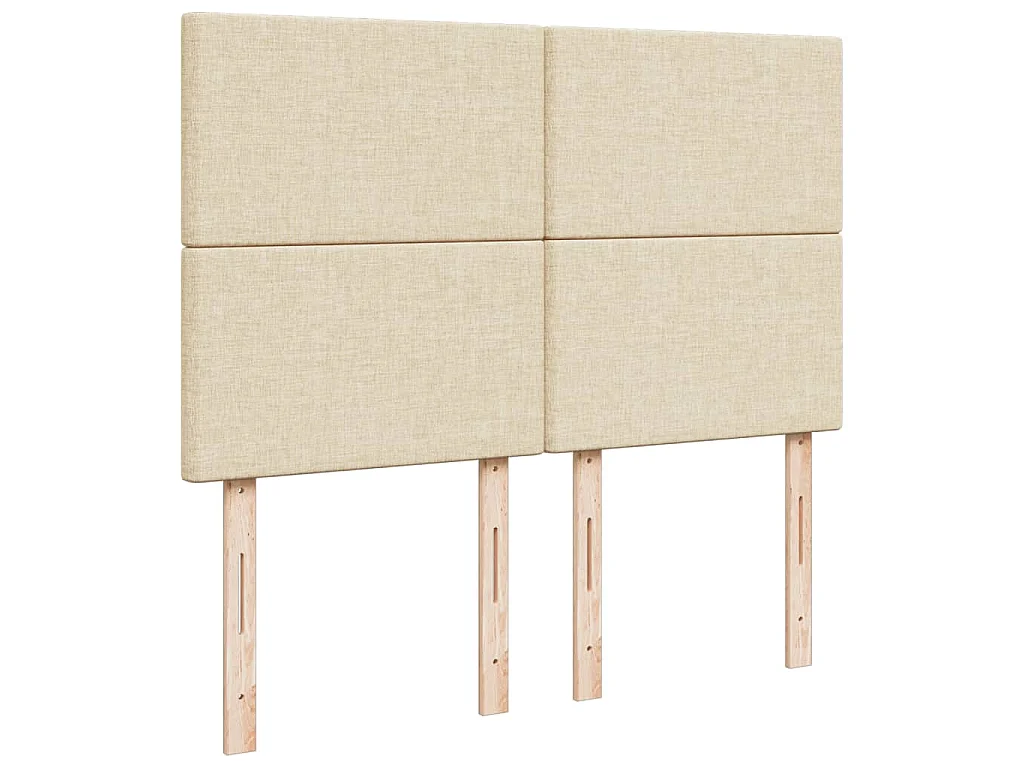 Boxspringbett mit Matratze Creme 140x200 cm Stoff