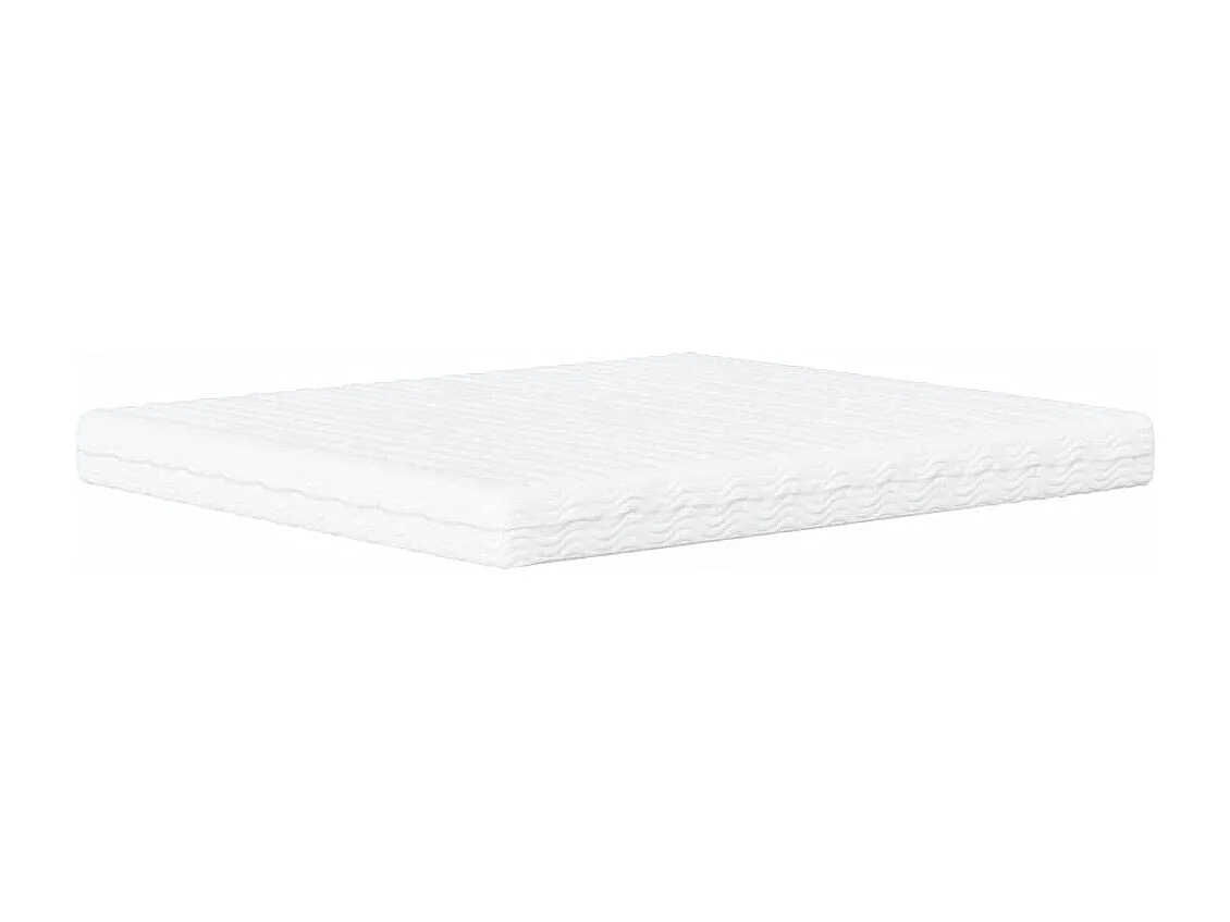 Cama Viana con colchón cuero sintético marrón 160x200 cm