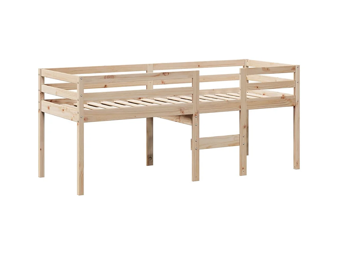 Lit haut sans matelas 80x200 cm bois de pin massif