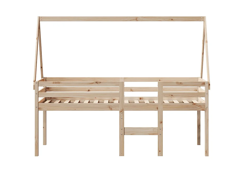 Lit haut sans matelas 80x200 cm bois de pin massif