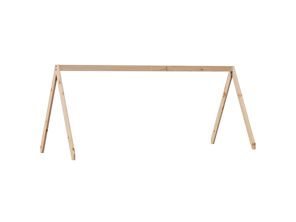 Lit haut sans matelas 80x200 cm bois de pin massif