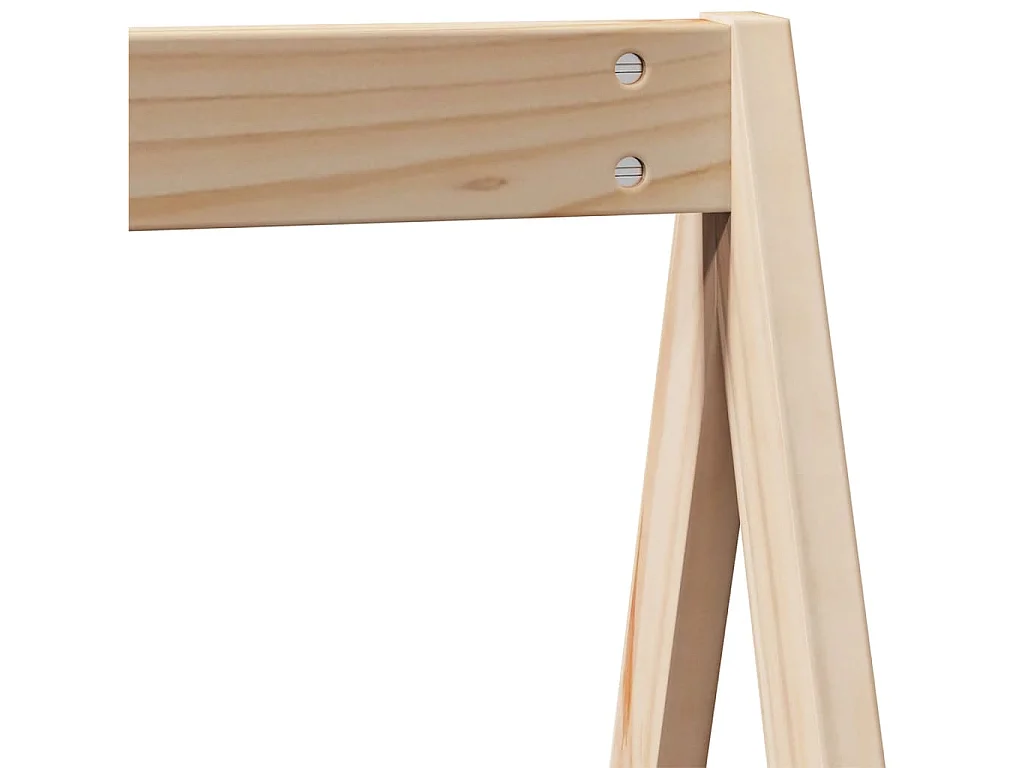 Lit haut sans matelas 80x200 cm bois de pin massif