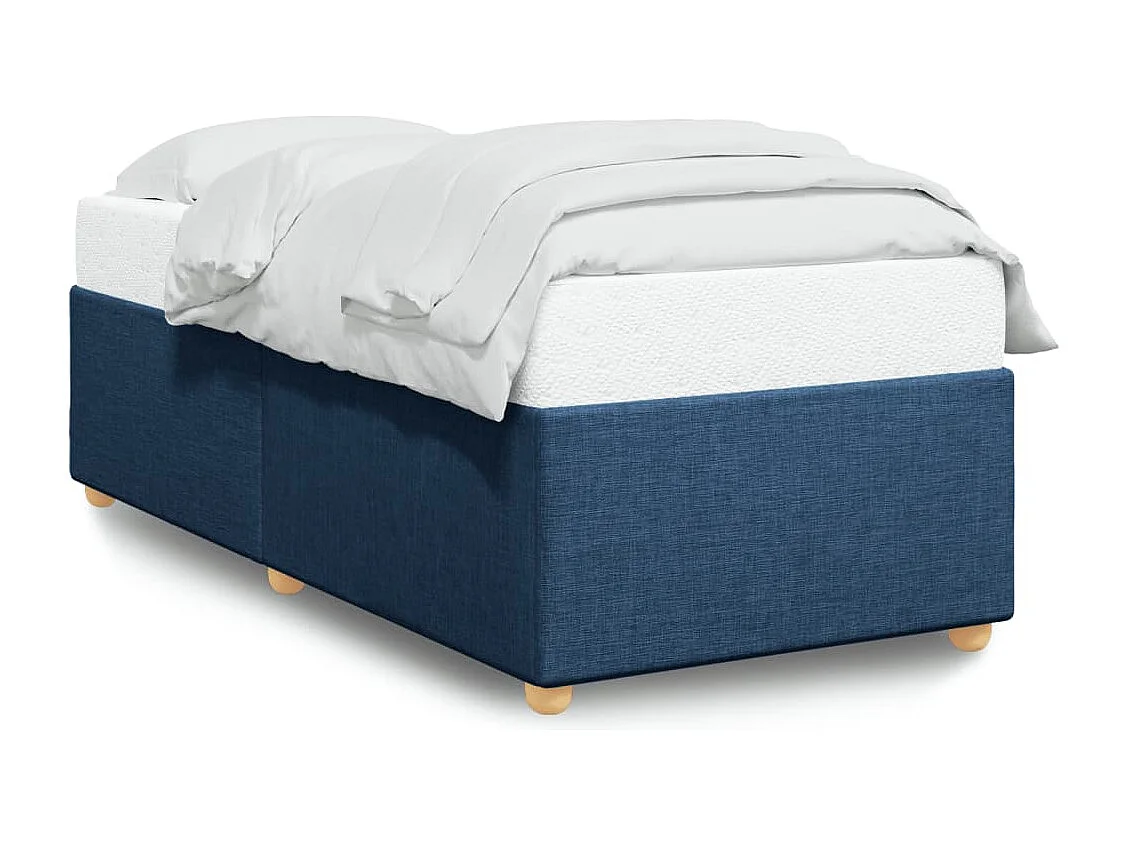 Bedframe zonder matras 100x200 cm stof blauw