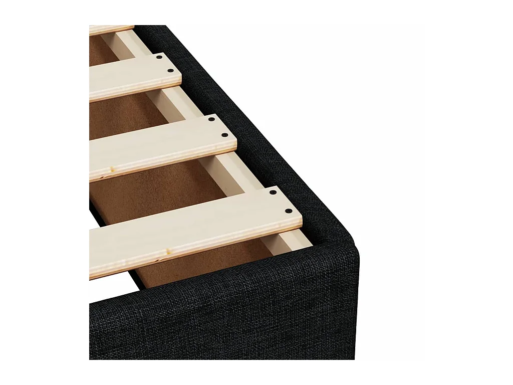 Giroletto a Molle con Materasso Nero 100x200 cm in Tessuto
