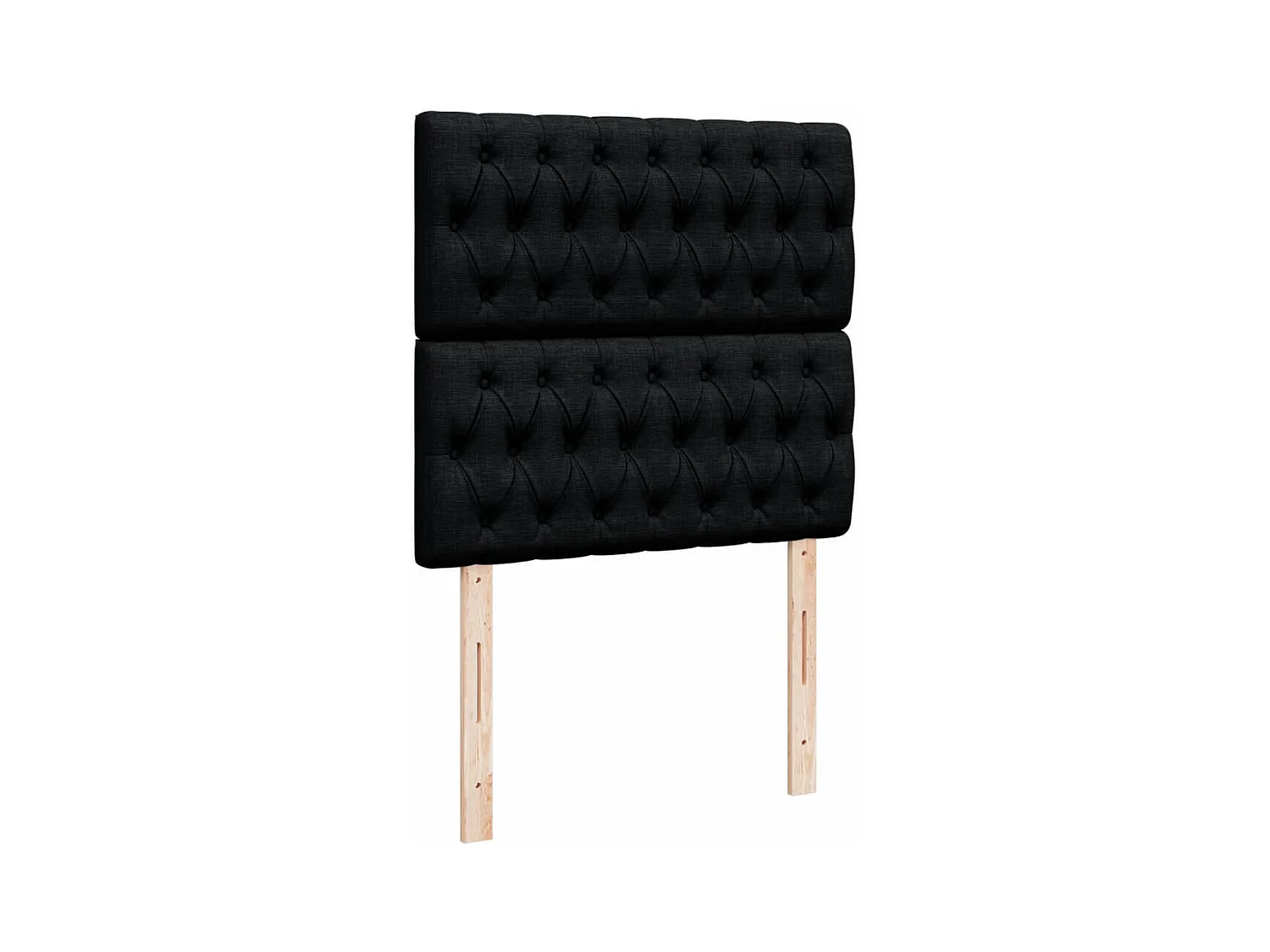 Giroletto a Molle con Materasso Nero 100x200 cm in Tessuto