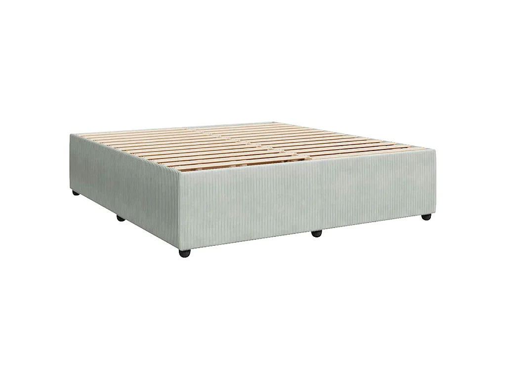 Boxspring met matras fluweel lichtgrijs 180x200 cm
